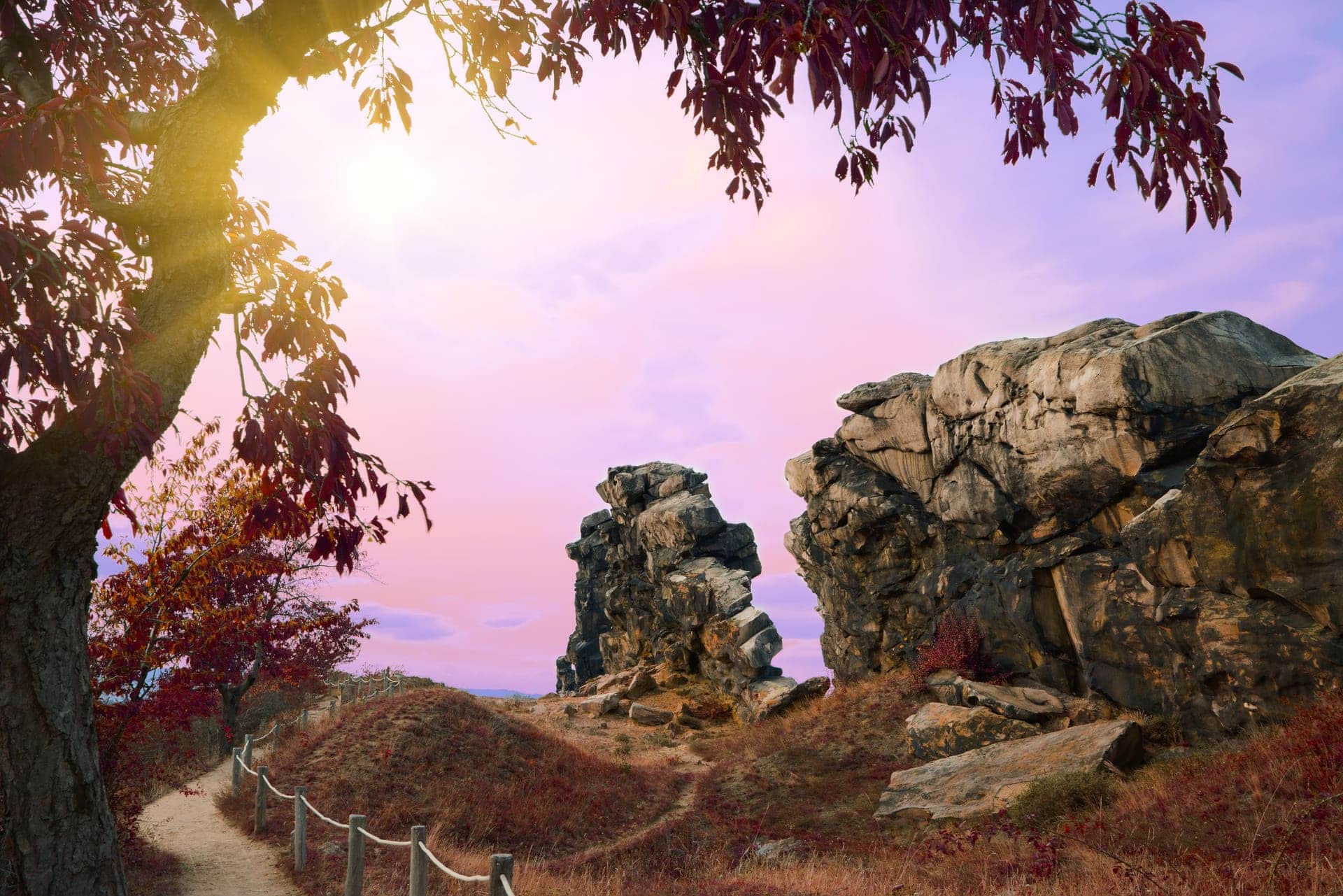 teufelsmauer harz hintergrund